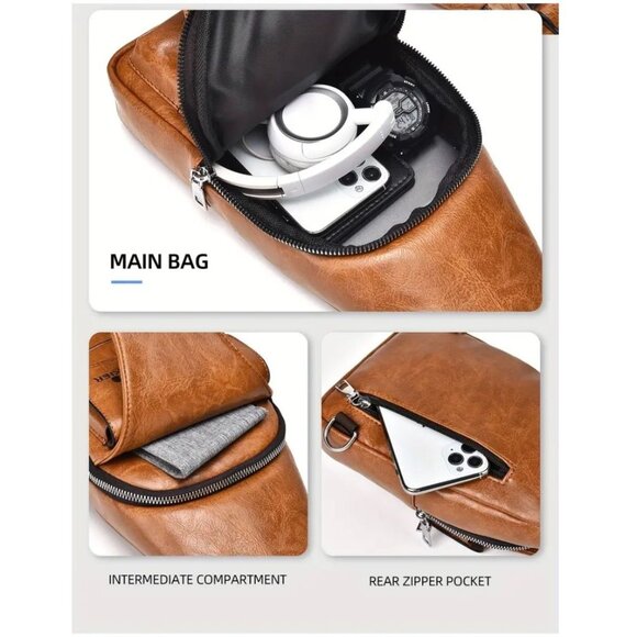 COPY - Crossbody Sling Bag For Men & Women Multi-Compartment Storage Adjustable… - Picture 6 of 8